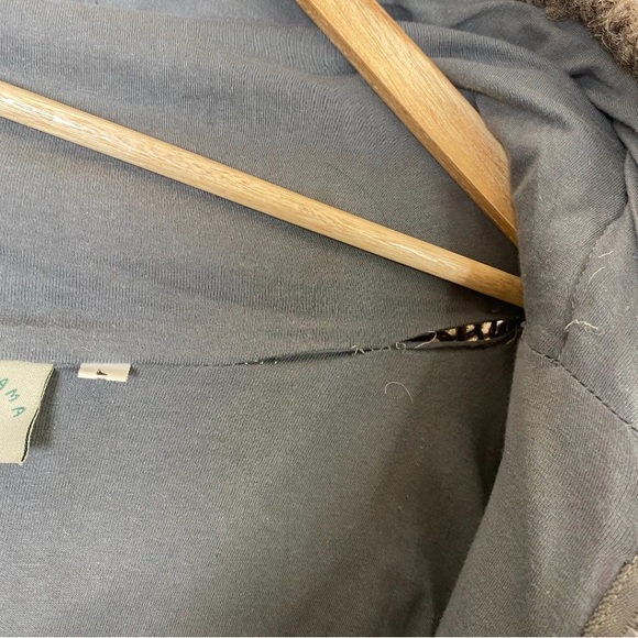 Pachamama Hooded Jumper Zip Heavy Knit 100% Wool Large Brown - Picture 7 of 13